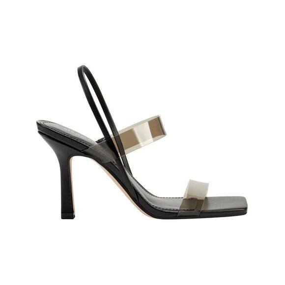 MARC FISHER Shoes - MARC FISHER Womens Black Transparent Dekle Stiletto Slip On Slingback Sandal 9 M